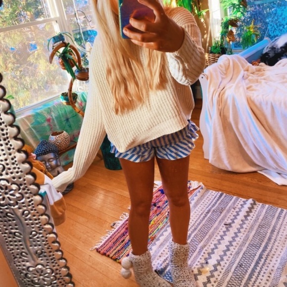 Cozy Light Chenille Cream Woven Sweater β¨ - Picture 2 of 6